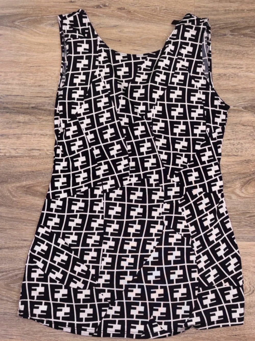 Monochrome Logo-Print Top and Pants Set - Black & White - Picture 2 of 6